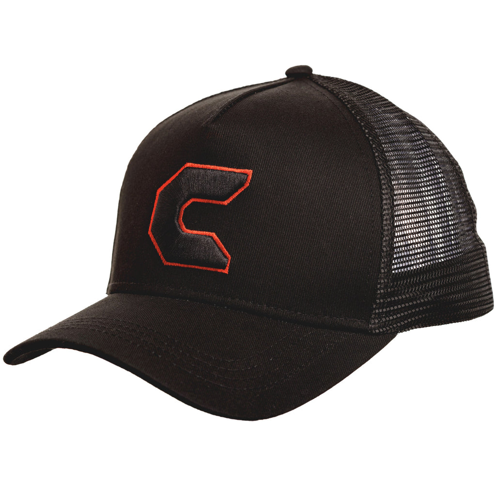 C CAP RED OUTLINE